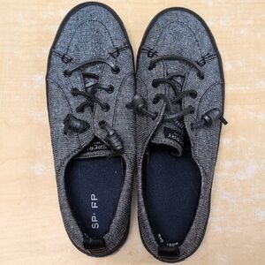 Sperry Women's Black Glitter Sneakers